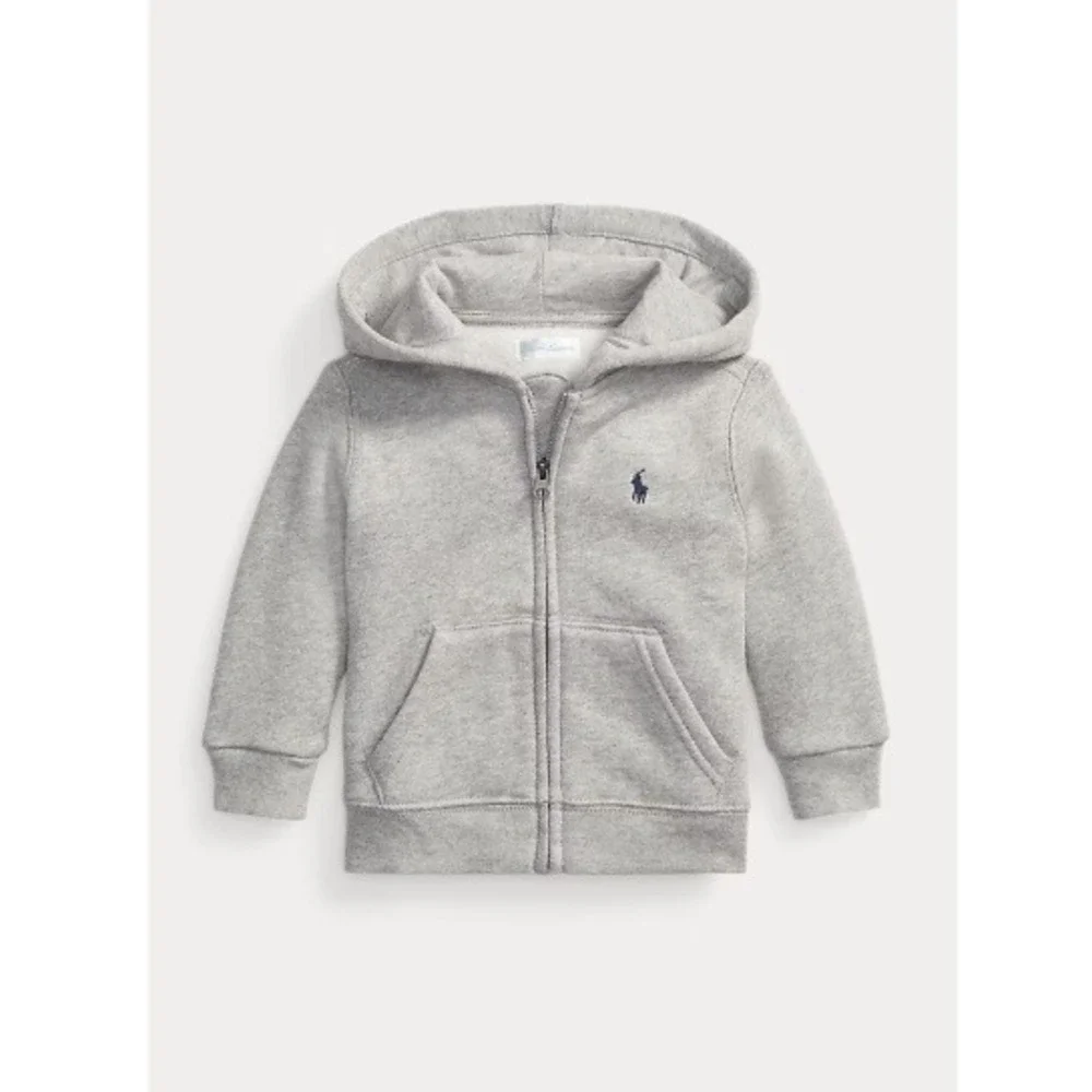 Polo Ralph Lauren Baby Dark Sport Heather Fleece Full-Zip Hoodie Size 2/2T